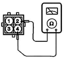 Измерение сопротивления первичной обмотки катушки зажигания двигателей V6 2,7 л