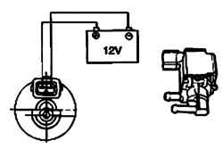 Проверка разрежения при подаче напряжения к электромагнитному клапану системы улавливания паров топлива